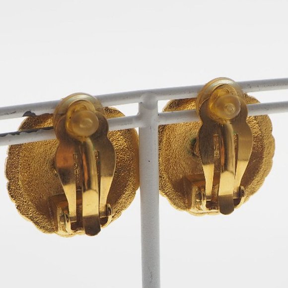 CHANEL vintage COCO Mark Earring gold Plated Gold Women - Picture 5 of 9